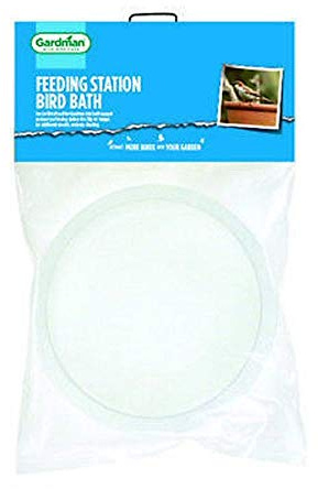 Gardman A01511 Feeding Station Bird Bath, Clear, 17x17x4 cm