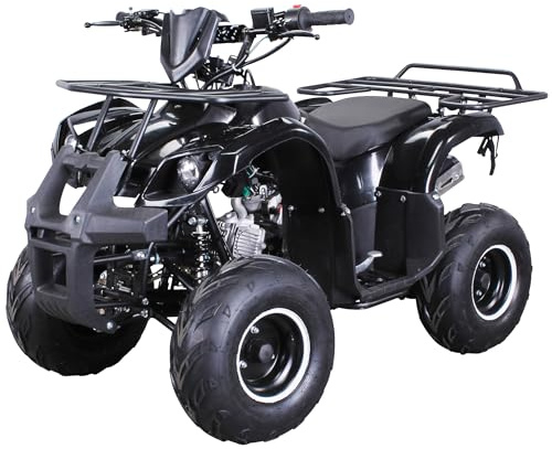 Actionbikes Motors Quad ATV S-8 Farmer 125 cc | 4-Takt 125ccm Motor bis 𝟓𝟎 km/h - Pocket Quad - Miniquad - Benzinquad - Benzin Quads - Fahrzeug für Jugendliche (Schwarz)