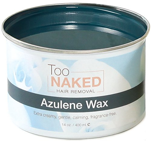 Too Naked Hair Removal Azulene Wax, Dolce Series, Extra Creamy, Gentle, Calming, Transparent Wax, Fragrance Free, 14 oz.