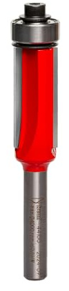 Freud Bearing Flush Trim Bit - Ideal for Trimming Laminates & Pattern Routing - 1/2 Diameter, 1/2 Shank, 2-13/16 Overall Length - 44-100