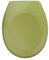 WENKO Abattant WC Bergamo vert mousse antibactérien, fixation réglable en acier inox Vert - Vert mousse