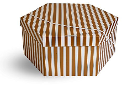 Wedding Hat Storage Box. 2 colour choices. Large Gold & White or Plain Black (Large, Gold & White)