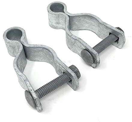 Pressed Steel Chain Link Fence Frame Hinge w/Bolt - (2 Sets Pack) (1-3/8)