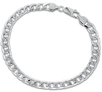 Tuscany Silver Men's Sterling Silver 5.8mm Curb Bracelet of 20cm/8