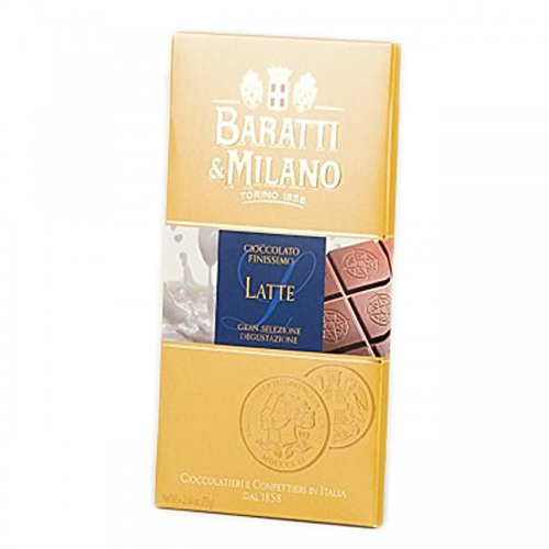 Baratti & Milano - TABLETTE CHOCOLAT AU LAIT EXTRA FIN 75GR - Produit artisanal italien