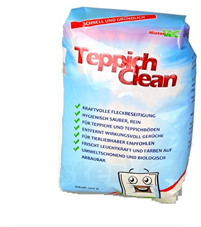 Alternativ-wie Vorwerk 6690053105 Raumrein Teppichreinigungspulver , 500g Beutel / weiss