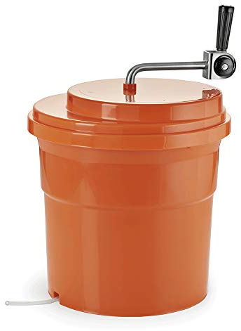 WAS 1622 270 Polypropylen Salatschleuder, 44cm Durchmesser, 40cm Hohe, 27 L, Orange