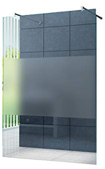 Freistehende 10 mm Duschabtrennung Düsseldorf-Cover 100 x 200 cm/Walk-In Duschtrennwand Duschwand Dusche