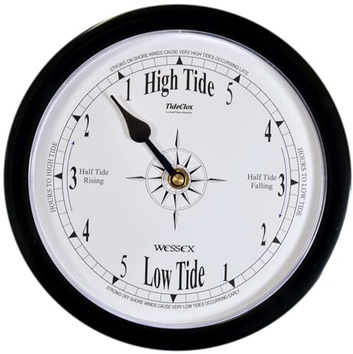 TideClox WESSEX TIDE CLOCK - Classic Black Pendulum Clock for Home Office, Bedroom, Living Room
