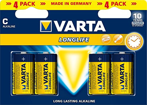 Varta Lot de 4 Piles alcalines Taille C (LR14) Longlife 1,5 V