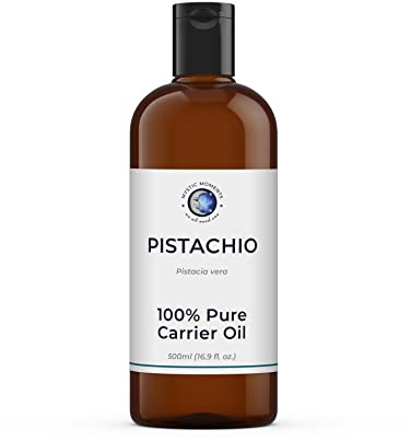 Mystic Moments | Aceite Portador de Pistacho - 500ml - 100% Puro | El aceite de pistacia vera proporciona una sensación ligera en la piel y el cabello para masajes y mezclas cosméticas.