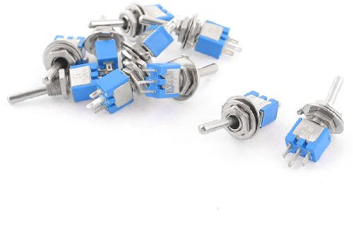 uxcell 10PCS SPDT On/On 2 Position Miniature Toggle Switch AC 125V/3A