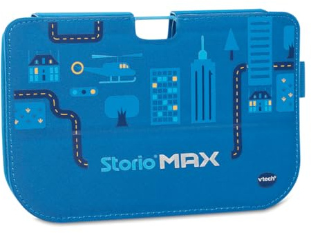 VTech - Étui à Rabat Bleu pour Tablette Enfants avec Écran 5 Pouces, Protection 2 en 1 Compatible avec Storio Max et Storio Max 2.0, Cadeau Enfant de 3 Ans à 11 Ans - Contenu en Français