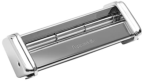 Marcato Pasta Machine Attachment, for Pappardelle, 50 mm Cut, Chromed Steel, Made in Italy, Compatible with Atlas 150 and Atlasmotor, Pasta Cutter Kitchen Accessory. Pasta Shape: Pappardelle