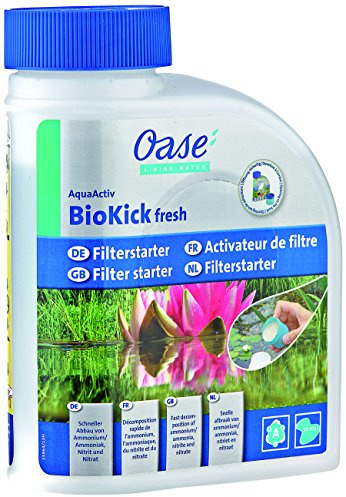 OASE 50562 AquaActiv BioKick Fresh 500 ml para 10.000 l bacterias filtrantes bacterias iniciadoras para estanque de peces estanque de jardín estanque de natación