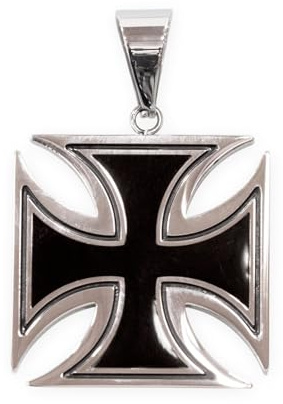Fly Style Eisernes Kreuz Anhänger - 316L Edelstahl Kettenanhänger für Herren - Kreuz Schmuck