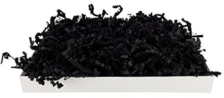 SizzlePak 401, BLACK, Schwarzes Füllmaterial und Polsterpapier zum Füllen, Polstern, Ausstopfen, Dekorieren von Geschenk-Verpackungen, Deko - 1 kg | Zum Füllen, Polstern, Ausstopfen, Dekorieren von Geschenk-Verpackungen, Deko