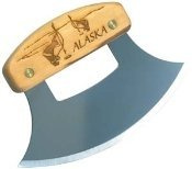 The ulu Factory Birch Alaska Cutlery Ulu Knife Alaska Ice Fishing