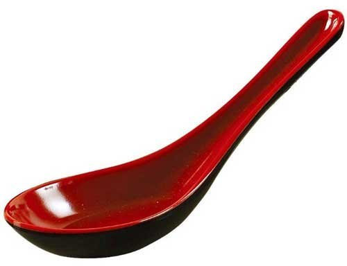 Yanco Cr-7001 Noir et rouge Bicolore Cuillère à soupe, 14 cm de long, Mélamine, Noir/rouge Couleur, Lot de 72