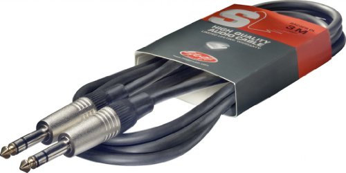 Stagg SAC3PS DL S-Series Deluxe Jack Male to Jack Male Audio Cable - 10ft.