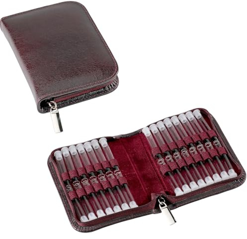 Homöopathie Taschenapotheke Klassik mit 30 Schlaufen Leder bordeaux für Globuli