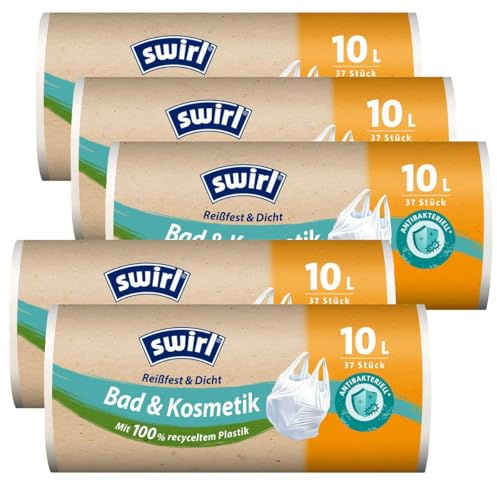 5x Swirl Tragegriff Müllbeutel 10L (37 stk./Rolle)