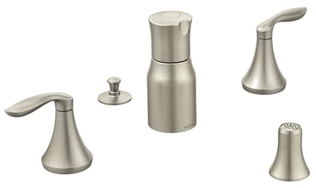 Moen T5220BN Eva Two-Handle Bidet Faucet, Valve Required, Brushed Nickel