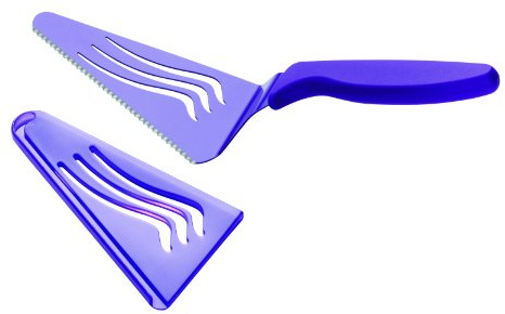 KUHN RIKON 22929 Messer Servierwender Kuchenheber Wedge Serviermesser violett klein 26,4 cm m. Klingenschutz