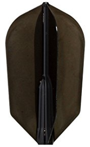 NineDartOut.us Cosmo Darts Fit Flight (Air) 3-pack smal dart-flygning (mörksvart)