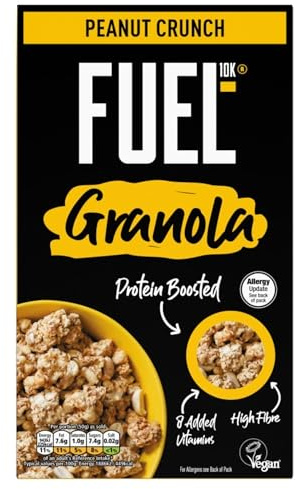 FUEL10K Peanut Crunch Protein Granola Breakfast Cereal, 400 g (Pack of 1)