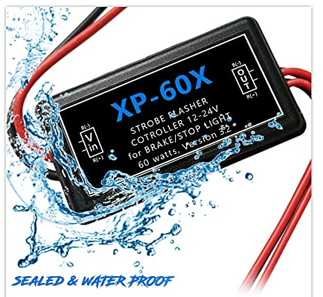 Stop-Alert NEW XP 60X +60 Brake Flasher Universal Stop bulbs & Tail Light Relay Pre-programmed pattern (rapid flash, low flash & steady) LEDs & OTHERS for Cars, Trucks, Motorcycles - 5A 60W