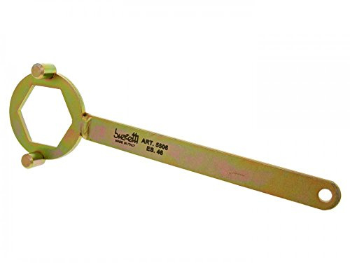 Kupplungsschlüssel Haltewerkzeug Buzzetti 46mm für Minarelli 125, 150, 200ccm 4-Takt | Haltewerkzeug zum Entfernen der Kupplungsglocke und Lösen der Mutter; 2 Bolzen mit 72mm Abstand, für Wandler/Gegendruckfeder.