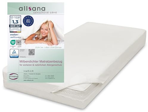 Allsana Allergiker Matratzenbezug 90x200x30 cm | Allergie Bettwäsche | Anti Milben Encasing | Milbenschutz für Hausstauballergiker | Zwischenbezug für die Matratze | TÜV geprüft