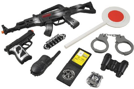 Grandi Giochi Giochi-GG16102 GG16102, Set Armi Polizia Bambino 3+, Multicolore