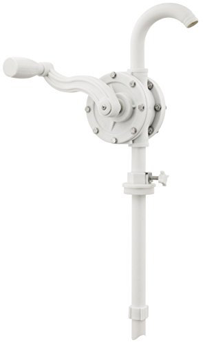 BLUREA Kurbelpumpe für Kunststofffässer, Saugrohr 100cm lang, variabel verstellbar, 2 Anschlussgewinde, 15 Liter/min, als Pumpe für AdBlue®, Wasserpumpe, Ölpumpe oder Dieselpumpe
