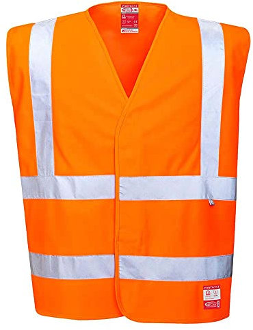 Portwest antistatische Warnschutz Weste - flammhemmend, Größe: L/XL, Farbe: Orange, FR71ORRL/XL