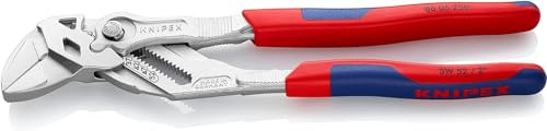 KNIPEX Tångnyckel Tång- och skruvnyckel i ett verktyg i SB-förpackning förkromad med flerkomponentsgrepp 250 mm, 86 05 250 SB