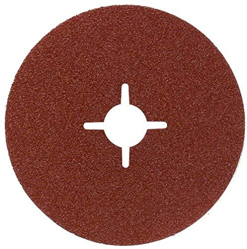 Bosch 2609256245 Fibre Sanding Disc for Angle Grinder Clamped for Wood and Metal 115mm Disc 22mm Bore 60 Grit