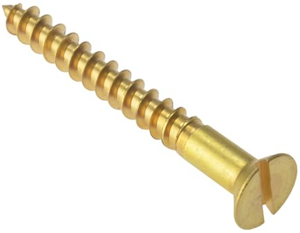 Flachrundschrauben mit Schlitz Bargainscrews 100 aus massivem Messing, CSK310B