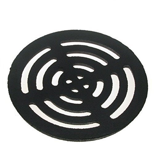 Black Cast Round Drain Grate Gully Grid Cover (7” 175mm x 10mm…)