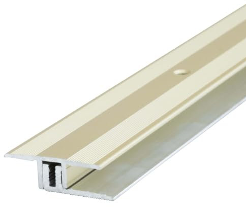 Dalsys Profilo di transizione piatto 32 x 900 mm Champagne Gold per spessori di rivestimento da 6 a 15 mm, da avvitare con materiale di fissaggio incluso