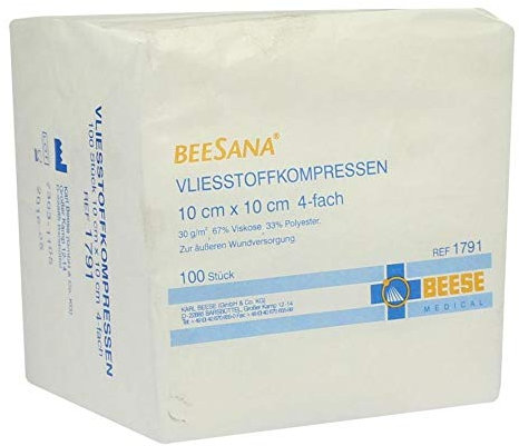 VLIESKOMPRESSEN unsteril 10x10 cm 4fach 30g 100 St