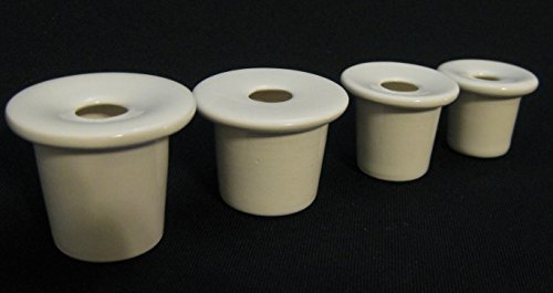 Set of 4 white China ceramic porcelain school desk inkwells ink pot liner insert