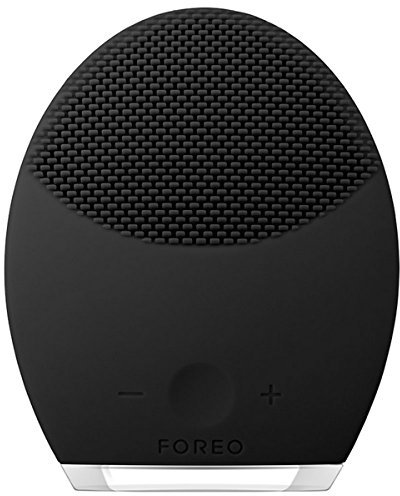 Foreo Luna 2 - Cepillo de limpieza facial para hombres, masajeador antienvejecimiento resistente al agua y dispositivo de pre afeitado, negro
