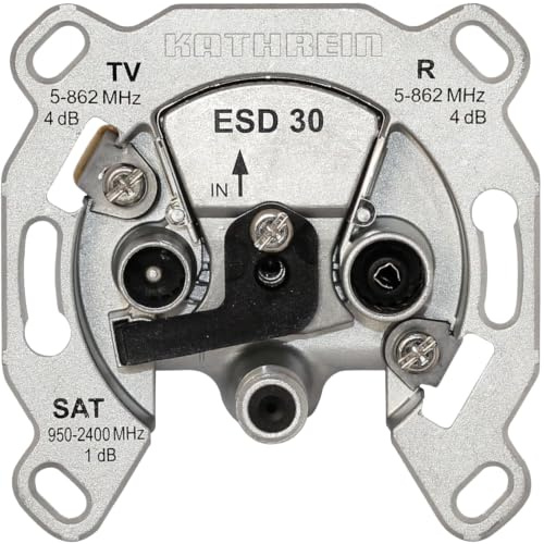 Kathrein ESD 30 Antennen-Steckdose 3-fach (TV, Radio, Sat, Einzelanschlussdose), 1 Stück