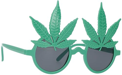 Folat 8714572007054 705 Brille Cannabisblätter, Grün