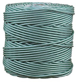Cofan Bobina de cordón trenzado de polipropileno | Diámetro de 5 mm | Longitud de 200 metros en color blanco / verde