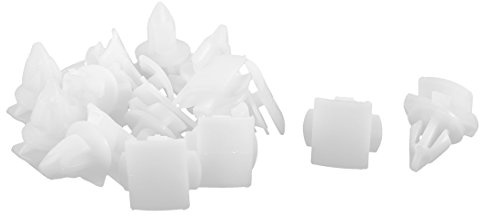 sourcing map 15 Pcs Rivet Plastique Blanc Trou de 10mm Voiture Camion Garde-Boue Clips de Fixation pour SAGITAR
