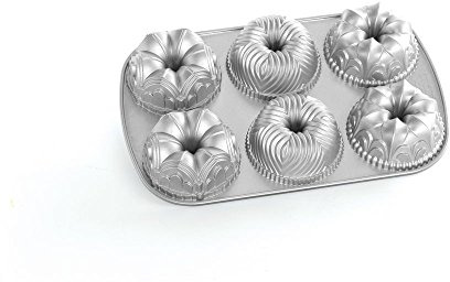 Nordic Ware 54724 Stampo Ghirlanda, Alluminio pressofuso, Argento