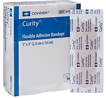 CURITY Flexible Fabric Band-Aid Type Bandage - 1 x 3 - Box